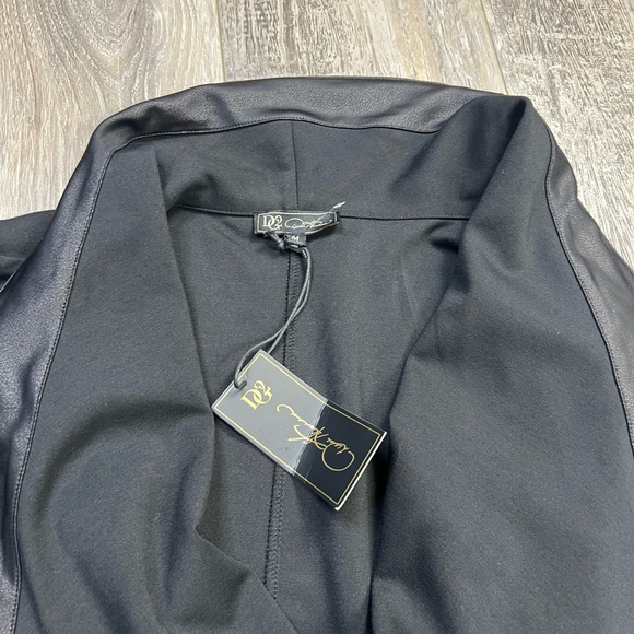 DG2 by Diane Gilman Women's Jacket Ponte Shawl Collar Black - Picture 3 of 8